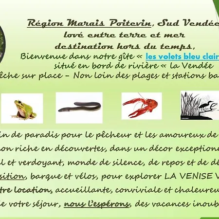 Casa vacanze Marais Poitevin Pêche ,barque, Vélos, Wifi, Linge, Cheminée, Cuisine *