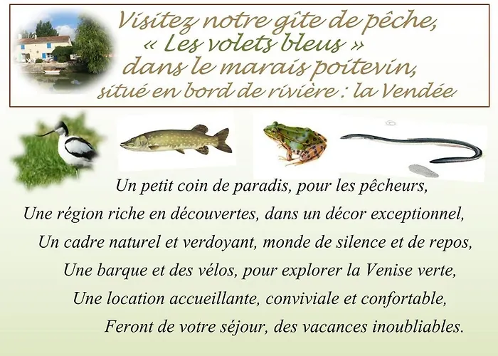 Marais Poitevin Pêche ,barque, Vélos, Wifi, Linge, Cheminée, Cuisine Сasa de vacaciones La Taillee